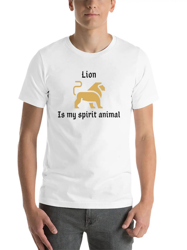 Lion Is My Spirit Animal Lightweight Cotton T-Shirt – Daily Comfort Graphic Shirt