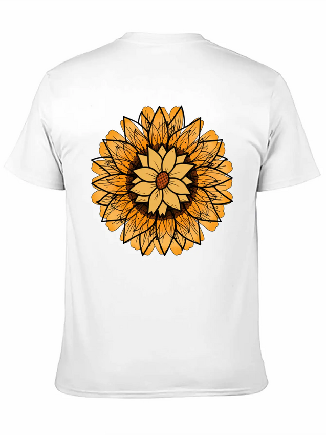Little Aesthetic Sunflower Lightweight Cotton T-Shirt – Daily Comfort Graphic Shirt