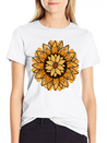 Little Aesthetic Sunflower Lightweight Cotton T-Shirt – Daily Comfort Graphic Shirt