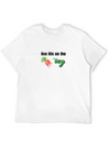 Live Life On The Veg Vegetarian Lightweight Cotton T-Shirt – Daily Comfort Graphic Shirt
