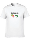 Live Life On The Veg Vegetarian Lightweight Cotton T-Shirt – Daily Comfort Graphic Shirt