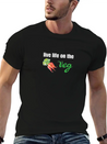 Live Life On The Veg Vegetarian Lightweight Cotton T-Shirt – Daily Comfort Graphic Shirt