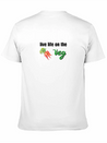 Live Life On The Veg Vegetarian Lightweight Cotton T-Shirt – Daily Comfort Graphic Shirt