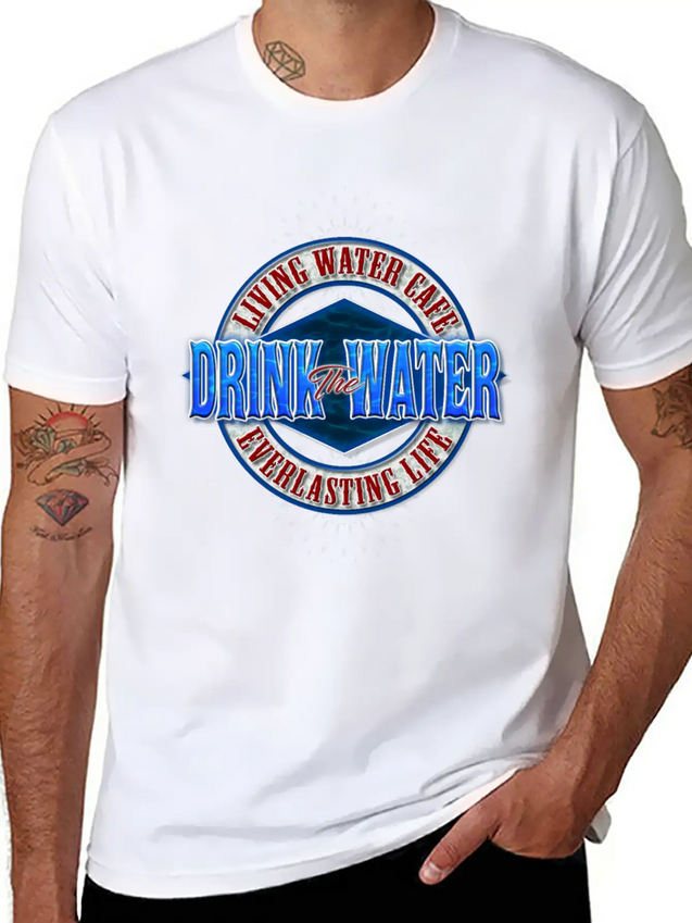 Living Water Cafe Lightweight Cotton T-Shirt – Daily Comfort Graphic Shirt