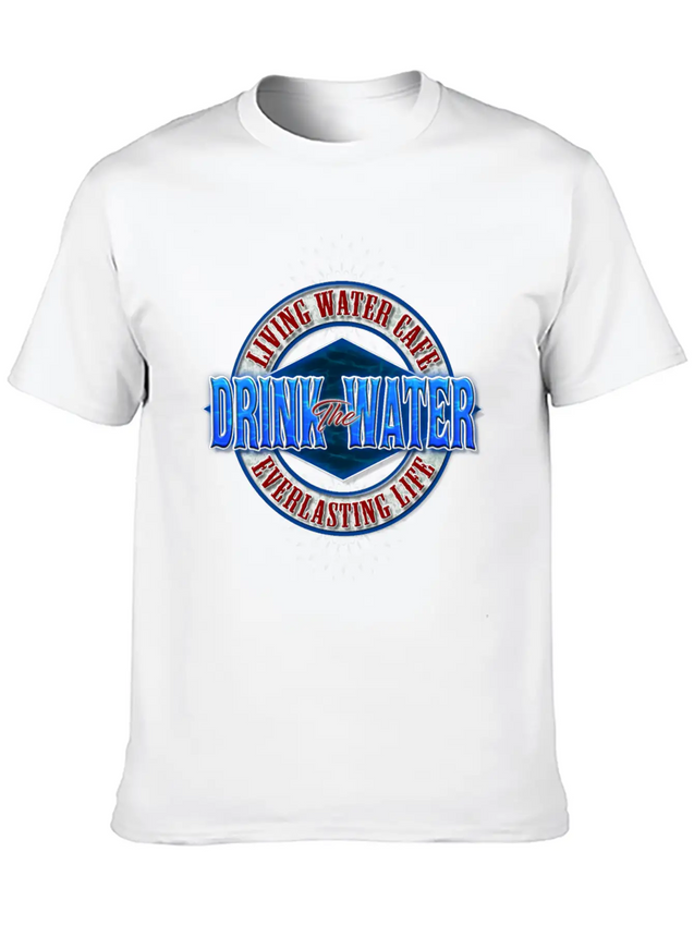 Living Water Cafe Lightweight Cotton T-Shirt – Daily Comfort Graphic Shirt