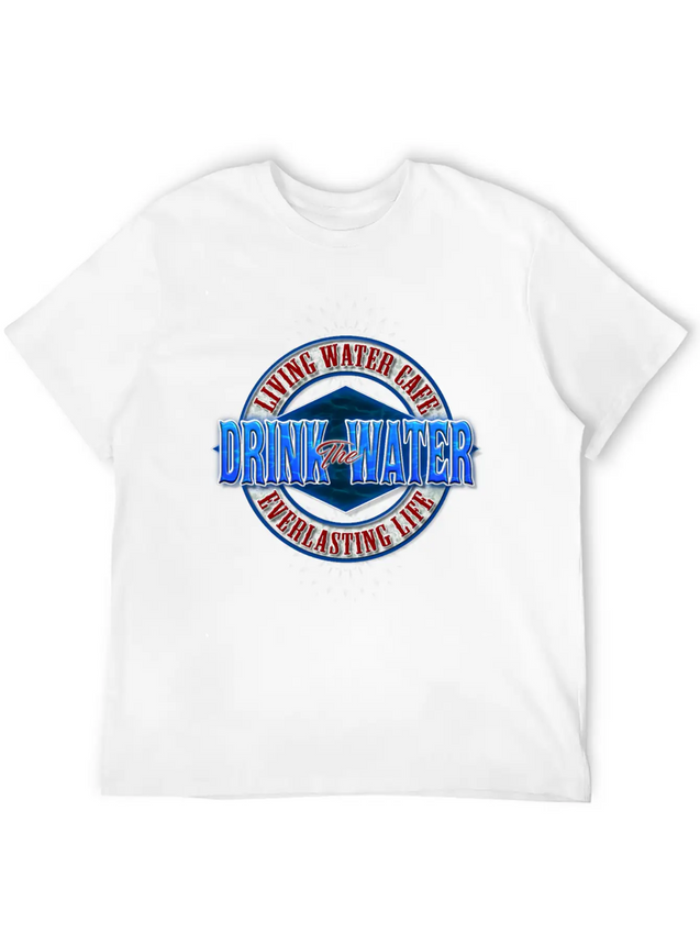 Living Water Cafe Lightweight Cotton T-Shirt – Daily Comfort Graphic Shirt
