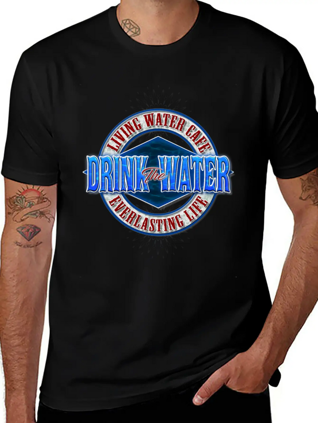 Living Water Cafe Lightweight Cotton T-Shirt – Daily Comfort Graphic Shirt