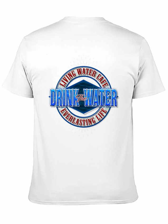 Living Water Cafe Lightweight Cotton T-Shirt – Daily Comfort Graphic Shirt