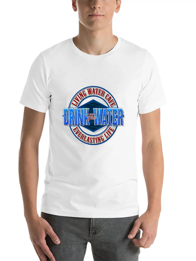 Living Water Cafe Lightweight Cotton T-Shirt – Daily Comfort Graphic Shirt