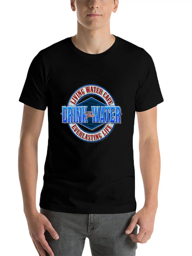 Living Water Cafe Lightweight Cotton T-Shirt – Daily Comfort Graphic Shirt
