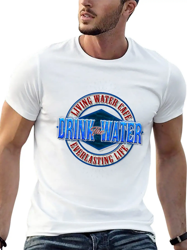 Living Water Cafe Lightweight Cotton T-Shirt – Daily Comfort Graphic Shirt
