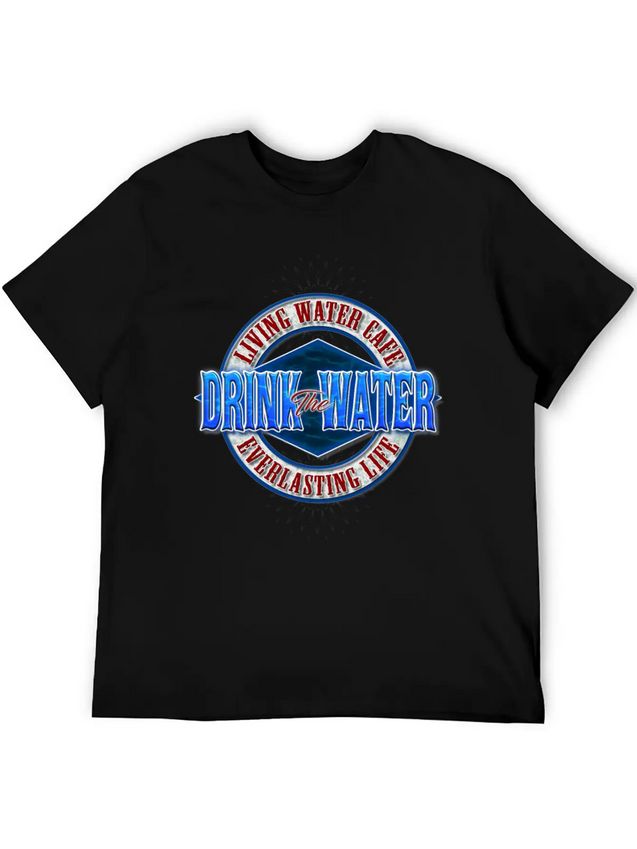 Living Water Cafe Lightweight Cotton T-Shirt – Daily Comfort Graphic Shirt