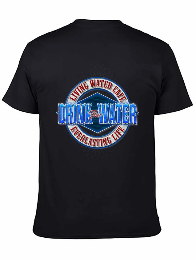 Living Water Cafe Lightweight Cotton T-Shirt – Daily Comfort Graphic Shirt