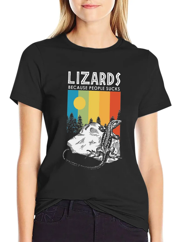 Lizard Gecko Shed Heat Cold Stone Sun Scale Lightweight Cotton T-Shirt – Daily Comfort Graphic Shirt