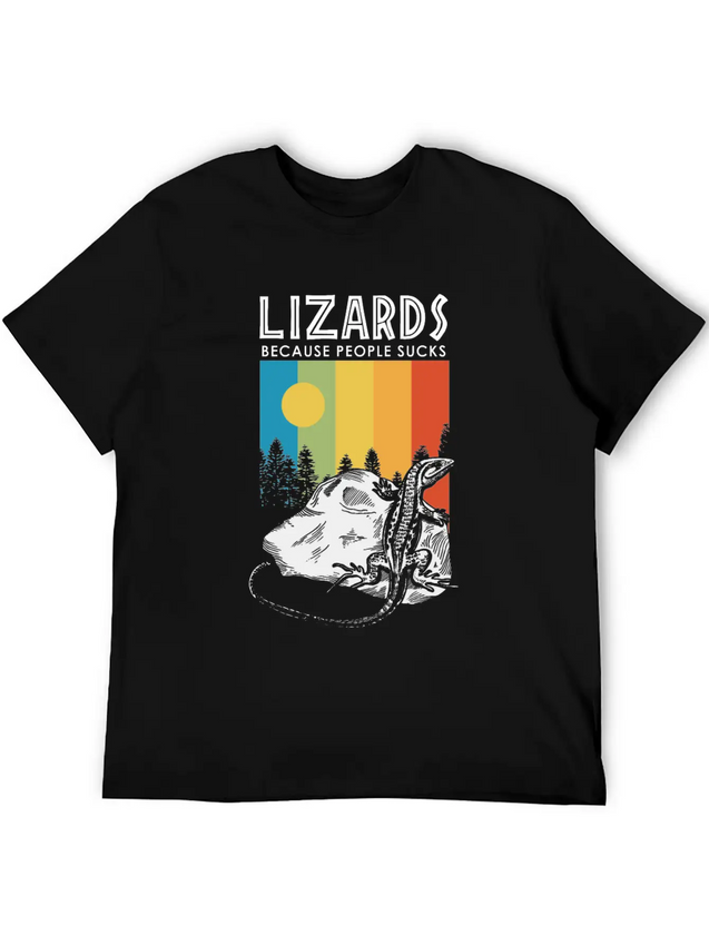 Lizard Gecko Shed Heat Cold Stone Sun Scale Lightweight Cotton T-Shirt – Daily Comfort Graphic Shirt