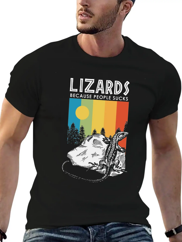 Lizard Gecko Shed Heat Cold Stone Sun Scale Lightweight Cotton T-Shirt – Daily Comfort Graphic Shirt
