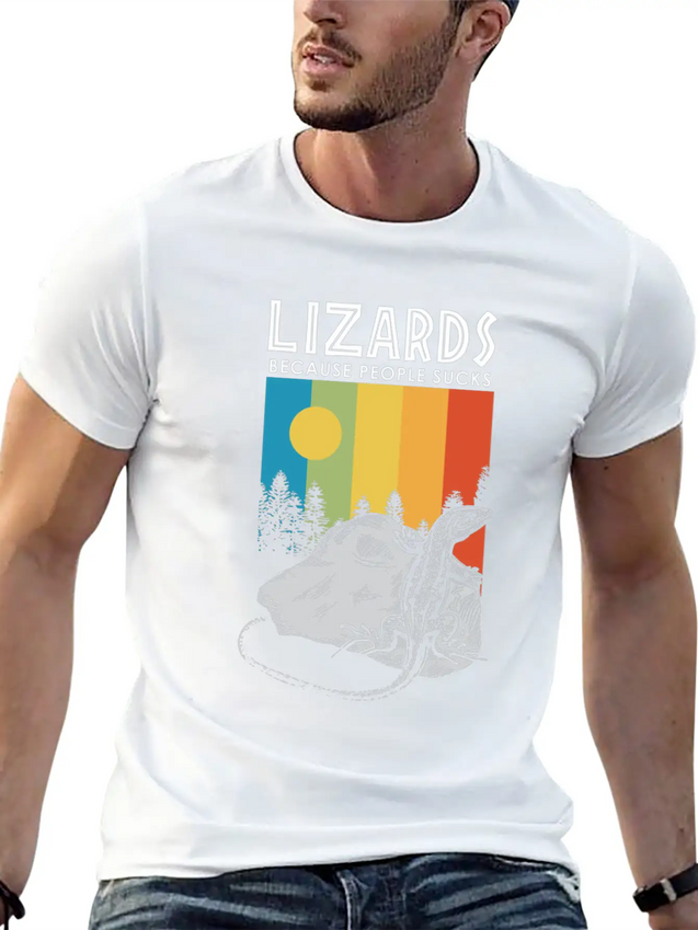 Lizard Gecko Shed Heat Cold Stone Sun Scale Lightweight Cotton T-Shirt – Daily Comfort Graphic Shirt