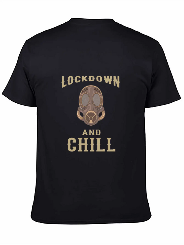 Lockdown And Chill Virus Steampunk Maskhandshandsh Lightweight Cotton T-Shirt – Daily Comfort Graphic Shirt