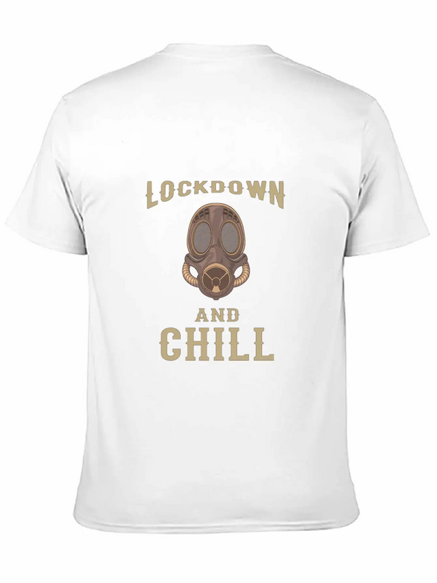 Lockdown And Chill Virus Steampunk Maskhandshandsh Lightweight Cotton T-Shirt – Daily Comfort Graphic Shirt