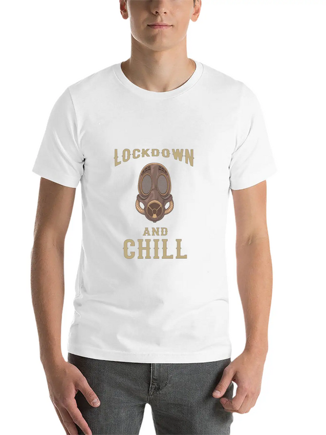 Lockdown And Chill Virus Steampunk Maskhandshandsh Lightweight Cotton T-Shirt – Daily Comfort Graphic Shirt