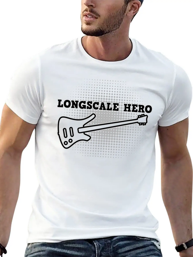 Long Scale Bass Hero Lightweight Cotton T-Shirt – Daily Comfort Graphic Shirt