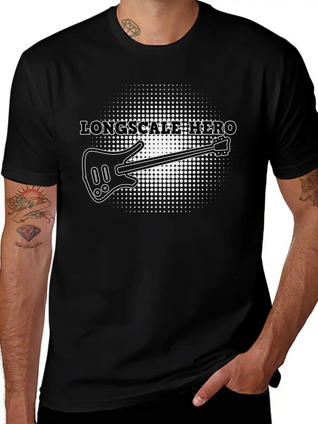Long Scale Bass Hero Lightweight Cotton T-Shirt – Daily Comfort Graphic Shirt