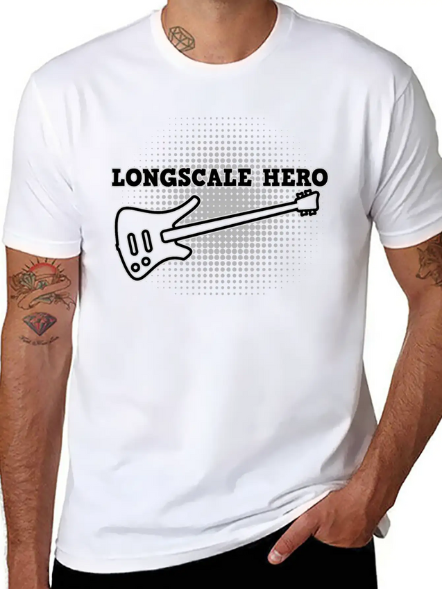 Long Scale Bass Hero Lightweight Cotton T-Shirt – Daily Comfort Graphic Shirt