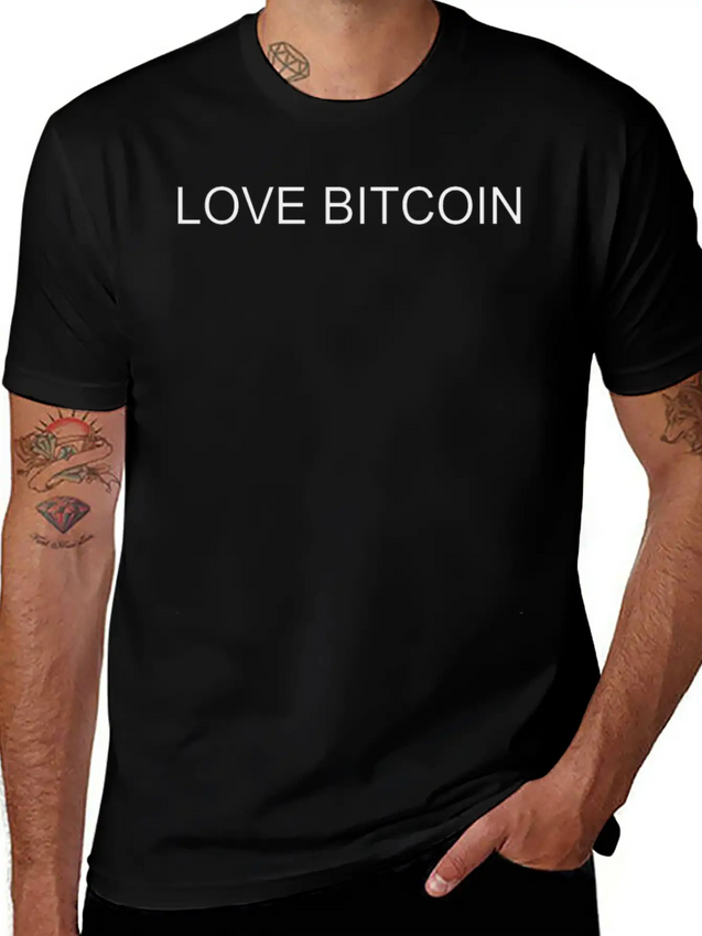 LOVE BITCOIN Lightweight Cotton T-Shirt – Daily Comfort Graphic Shirt