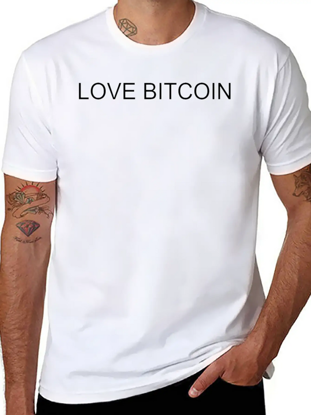LOVE BITCOIN Lightweight Cotton T-Shirt – Daily Comfort Graphic Shirt