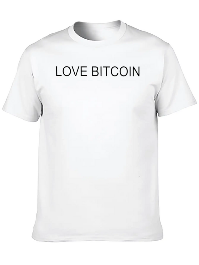 LOVE BITCOIN Lightweight Cotton T-Shirt – Daily Comfort Graphic Shirt