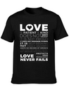 Love Is Patient And Kind Does Not Envy Boast Lightweight Cotton T-Shirt – Daily Comfort Graphic Shirt