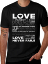 Love Is Patient And Kind Does Not Envy Boast Lightweight Cotton T-Shirt – Daily Comfort Graphic Shirt