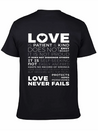 Love Is Patient And Kind Does Not Envy Boast Lightweight Cotton T-Shirt – Daily Comfort Graphic Shirt