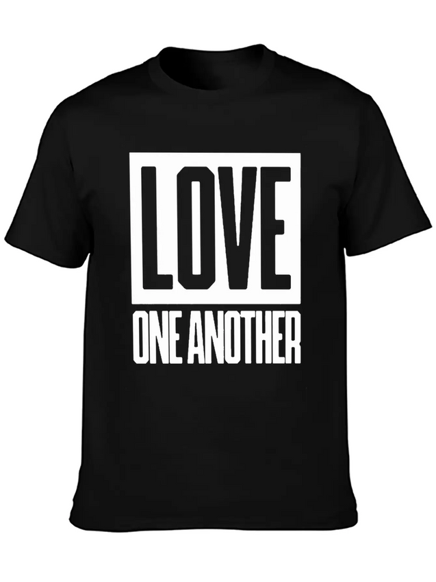 Love One Another Lightweight Cotton T-Shirt – Daily Comfort Graphic Shirt