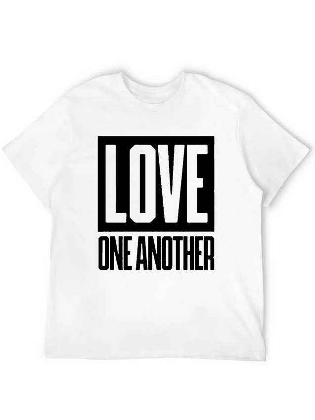 Love One Another Lightweight Cotton T-Shirt – Daily Comfort Graphic Shirt