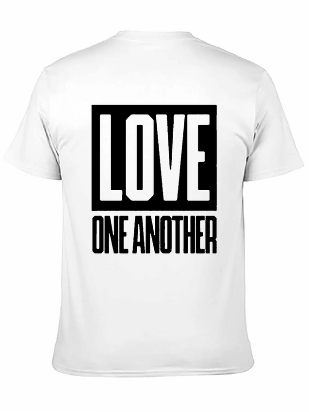 Love One Another Lightweight Cotton T-Shirt – Daily Comfort Graphic Shirt