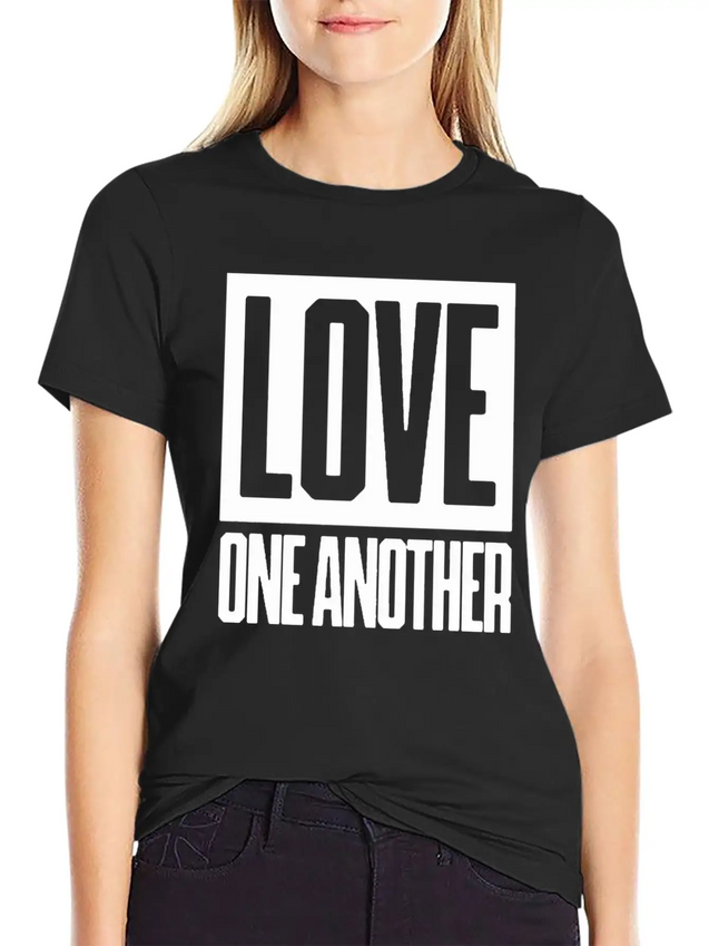 Love One Another Lightweight Cotton T-Shirt – Daily Comfort Graphic Shirt