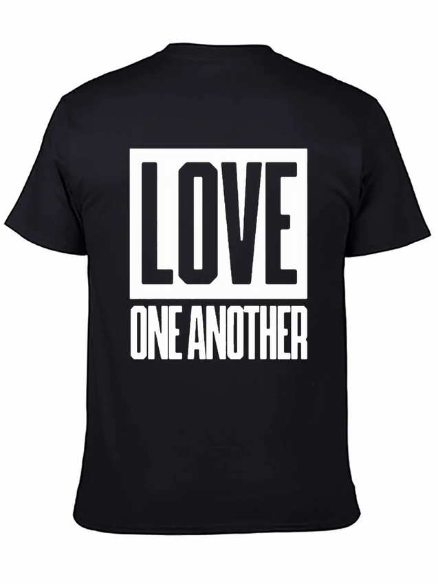Love One Another Lightweight Cotton T-Shirt – Daily Comfort Graphic Shirt