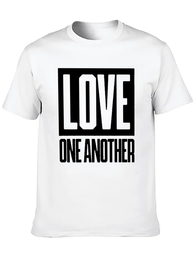 Love One Another Lightweight Cotton T-Shirt – Daily Comfort Graphic Shirt