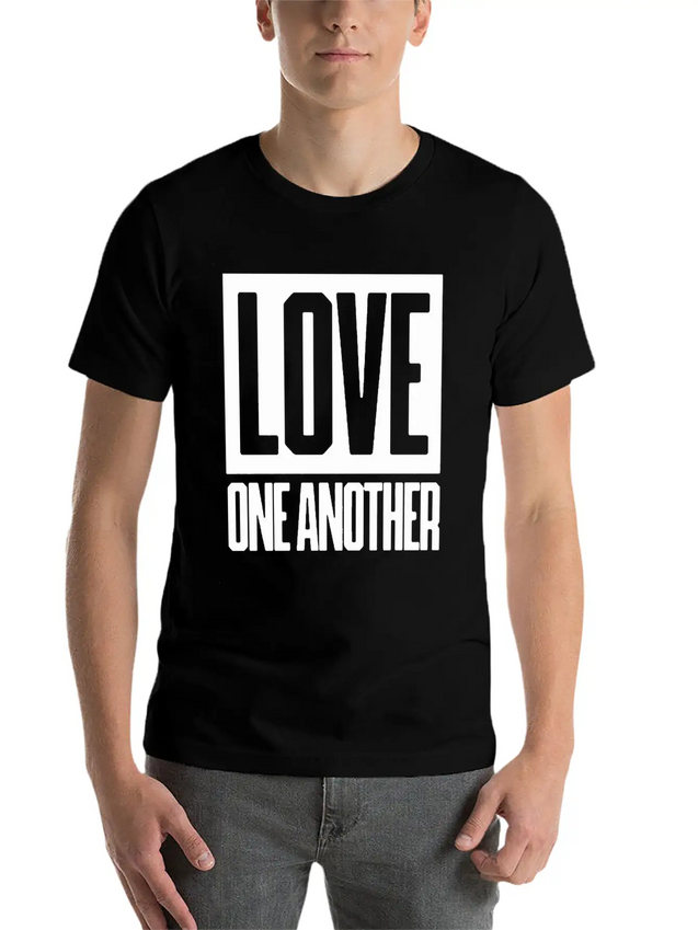 Love One Another Lightweight Cotton T-Shirt – Daily Comfort Graphic Shirt