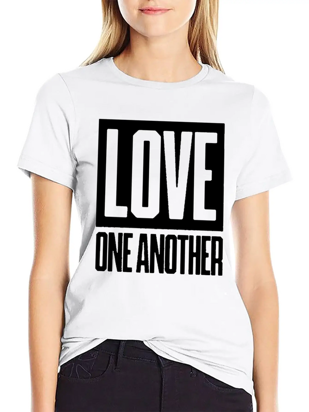 Love One Another Lightweight Cotton T-Shirt – Daily Comfort Graphic Shirt