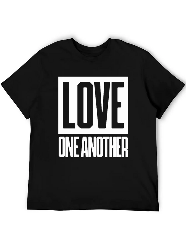 Love One Another Lightweight Cotton T-Shirt – Daily Comfort Graphic Shirt