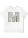 M, Letter, Letter M, Initial, Initial M, Monogram, Lightweight Cotton T-Shirt – Daily Comfort Graphic Shirt