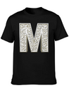 M, Letter, Letter M, Initial, Initial M, Monogram, Lightweight Cotton T-Shirt – Daily Comfort Graphic Shirt