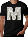 M, Letter, Letter M, Initial, Initial M, Monogram, Lightweight Cotton T-Shirt – Daily Comfort Graphic Shirt
