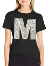 M, Letter, Letter M, Initial, Initial M, Monogram, Lightweight Cotton T-Shirt – Daily Comfort Graphic Shirt