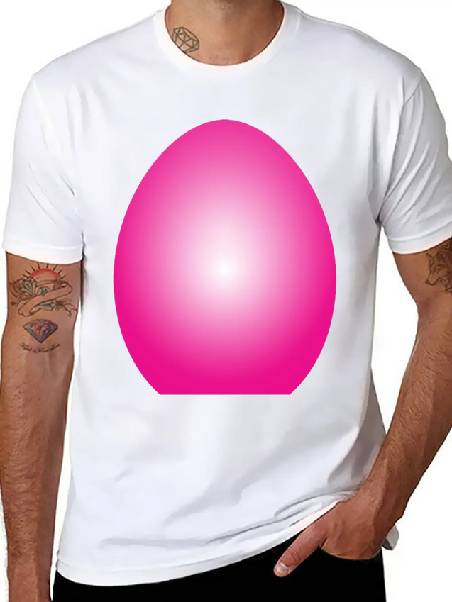 Magenta Easter Egg Lightweight Cotton T-Shirt – Daily Comfort Graphic Shirt