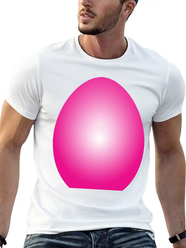 Magenta Easter Egg Lightweight Cotton T-Shirt – Daily Comfort Graphic Shirt