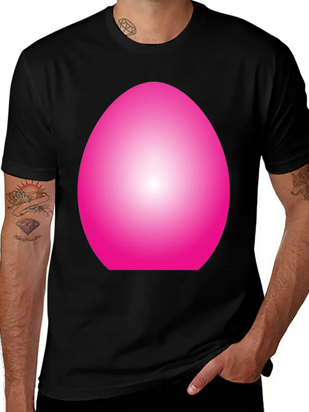 Magenta Easter Egg Lightweight Cotton T-Shirt – Daily Comfort Graphic Shirt