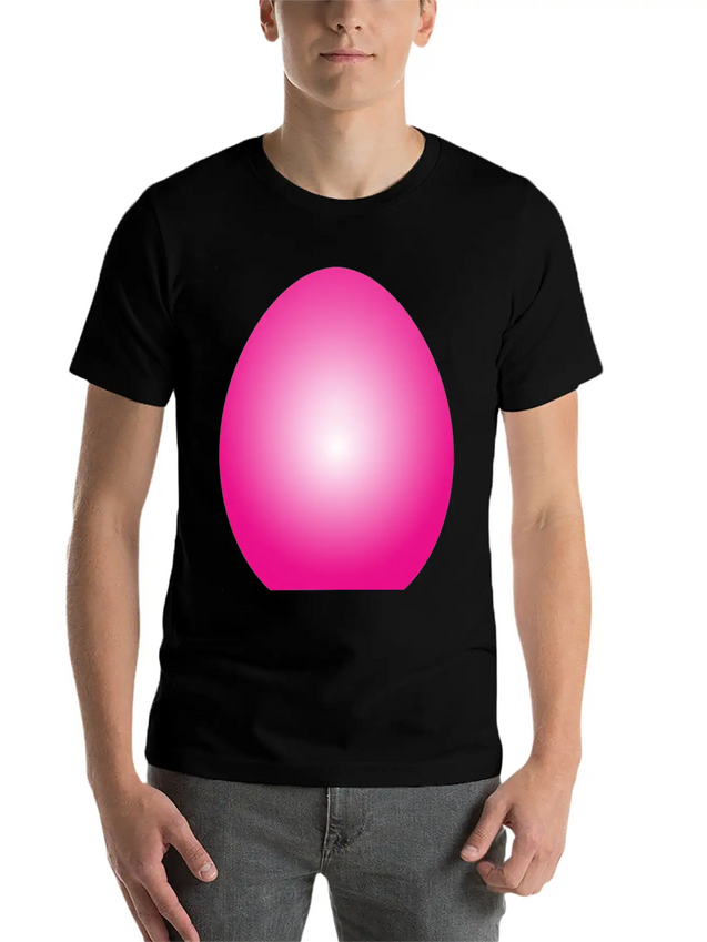 Magenta Easter Egg Lightweight Cotton T-Shirt – Daily Comfort Graphic Shirt